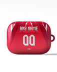 AirPods case with the Tunisia 2026 Away football shirt design by RIPA Football
