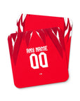 Coaster with the Tunisia 2026 Away football shirt design by RIPA Football