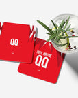 Coaster with the Tunisia 2026 Away football shirt design by RIPA Football