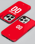 Phone case with the Tunisia 2026 Away football shirt design by RIPA Football