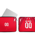 Laptop sleeve with the Tunisia 2026 Away football shirt design by RIPA Football