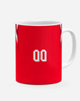 Mug with the Tunisia 2026 Away football shirt design by RIPA Football