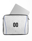 Laptop sleeve with the Uzbekistan 2026 Away football shirt design by RIPA Football