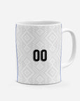 Mug with the Uzbekistan 2026 Away football shirt design by RIPA Football