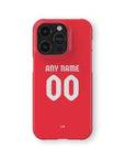 Phone case with the Kaiserslautern 2026-27 Home football shirt design by RIPA Football