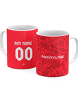 Mug with the Kaiserslautern 2026-27 Home football shirt design by RIPA Football