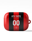 AirPods case with the AC Milan 2026-27 Home football shirt design by RIPA Football