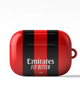 AirPods case with the AC Milan 2026-27 Home football shirt design by RIPA Football