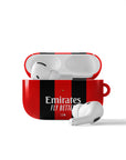 AirPods case with the AC Milan 2026-27 Home football shirt design by RIPA Football