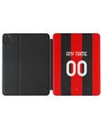 iPad case with the AC Milan 2026-27 Home football shirt design by RIPA Football