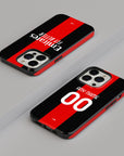 Phone case with the AC Milan 2026-27 Home football shirt design by RIPA Football