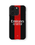 Phone case with the AC Milan 2026-27 Home football shirt design by RIPA Football