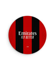 Mouse pad with the AC Milan 2026-27 Home football shirt design by RIPA Football
