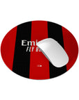 Mouse pad with the AC Milan 2026-27 Home football shirt design by RIPA Football
