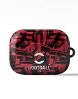 AirPods case with the AC Milan 2026-27 Prematch football shirt design by RIPA Football