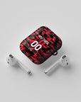 AirPods case with the AC Milan 2026-27 Prematch football shirt design by RIPA Football