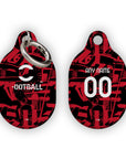 AirTag holder with the AC Milan 2026-27 Prematch football shirt design by RIPA Football