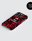 Phone case with the AC Milan 2026-27 Prematch football shirt design by RIPA Football