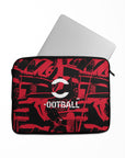 Laptop sleeve with the AC Milan 2026-27 Prematch football shirt design by RIPA Football