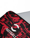 Laptop sleeve with the AC Milan 2026-27 Prematch football shirt design by RIPA Football