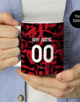 Mug with the AC Milan 2026-27 Prematch football shirt design by RIPA Football