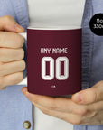Mug with the Aston Villa 2026-27 Home football shirt design by RIPA Football