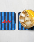 Coaster with the Atalanta 2026-27 Home football shirt design by RIPA Football