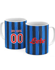 Mug with the Atalanta 2026-27 Home football shirt design by RIPA Football