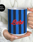 Mug with the Atalanta 2026-27 Home football shirt design by RIPA Football