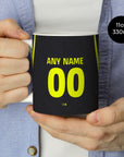 Mug with the Atlético Madrid 2026-27 Away football shirt design by RIPA Football
