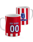 Mug with the Atlético Madrid 2026-27 Home football shirt design by RIPA Football