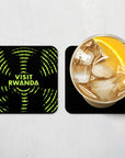 Coaster with the Atlético Madrid 2026-27 Prematch football shirt design by RIPA Football