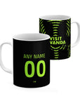 Mug with the Atlético Madrid 2026-27 Prematch football shirt design by RIPA Football