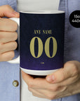 Mug with the Barcelona 2026-27 Away football shirt design by RIPA Football
