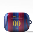 AirPods case with the Barcelona 2026-27 Home football shirt design by RIPA Football
