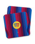 Coaster with the Barcelona 2026-27 Home football shirt design by RIPA Football