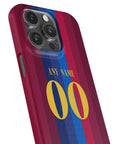 Phone case with the Barcelona 2026-27 Home football shirt design by RIPA Football