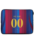 Laptop sleeve with the Barcelona 2026-27 Home football shirt design by RIPA Football