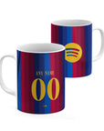 Mug with the Barcelona 2026-27 Home football shirt design by RIPA Football