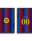 Print with the Barcelona 2026-27 Home football shirt design by RIPA Football