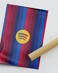 Print with the Barcelona 2026-27 Home football shirt design by RIPA Football