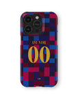 Phone case with the Barcelona 2026-27 Prematch football shirt design by RIPA Football