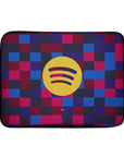 Laptop sleeve with the Barcelona 2026-27 Prematch football shirt design by RIPA Football