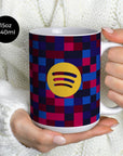 Mug with the Barcelona 2026-27 Prematch football shirt design by RIPA Football
