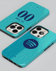 Phone case with the Barcelona 2026-27 Third football shirt design by RIPA Football