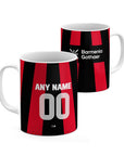 Mug with the Bayer 04 Leverkusen 2026-27 Home football shirt design by RIPA Football