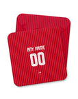 Coaster with the Bayern Munich 2026-27 Home football shirt design by RIPA Football