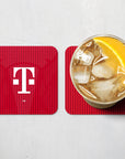 Coaster with the Bayern Munich 2026-27 Home football shirt design by RIPA Football