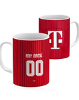 Mug with the Bayern Munich 2026-27 Home football shirt design by RIPA Football