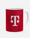 Mug with the Bayern Munich 2026-27 Home football shirt design by RIPA Football
